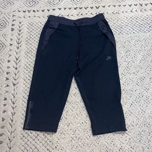 Nike Womens Sportswear Tech Fleece Cropped Pants Black 831711 010 Size Large